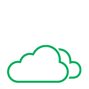 Icon cloud green